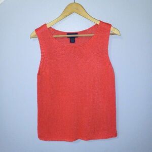 Charter Club Knit Sweater Tank-Medium-Salmon Pink-Swank-Layers-Barbie-Classic